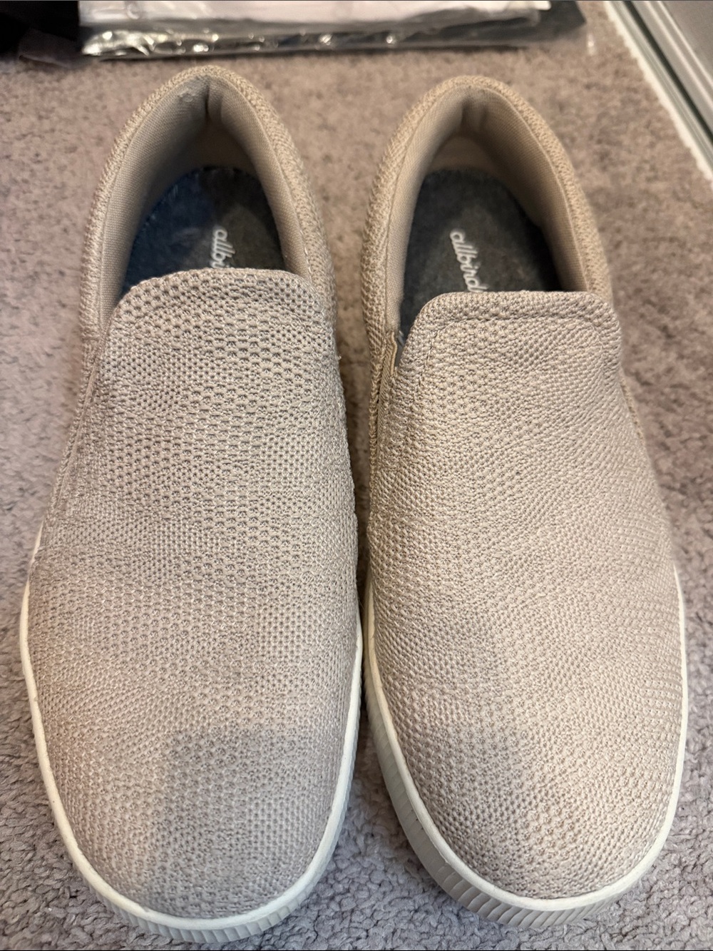allbirds Women’s Slip-On Knit Loafers in Light Taupe